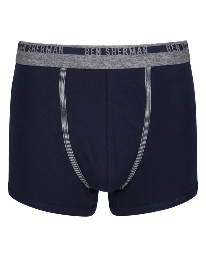 Men Ben Sherman Underwear Isaiah 2Pack Fitted NoFly BoxerBriefs 8211 Navy Stripe