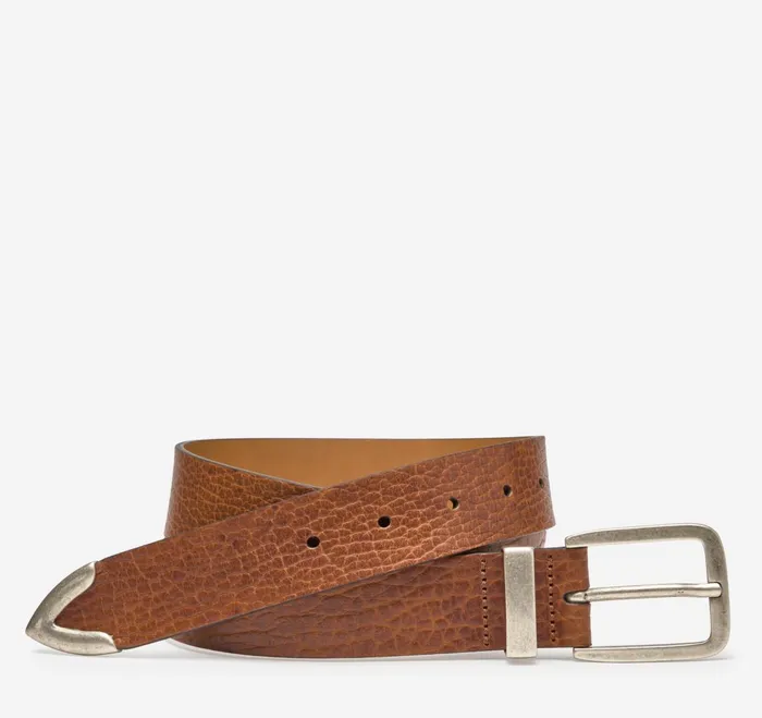 Men Bison Belt Tan JohnstonandMurphy Belts