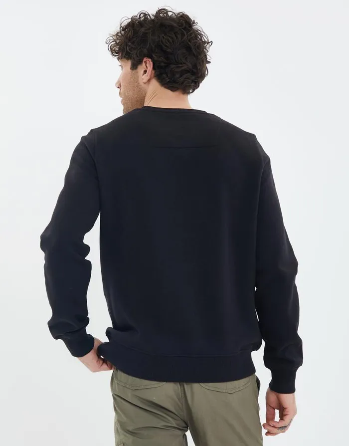 Men Black Crew Neck Sweatshirt Threadbare Jumpers Men Black Crew Neck Sweatshirt Threadbare Jumpers