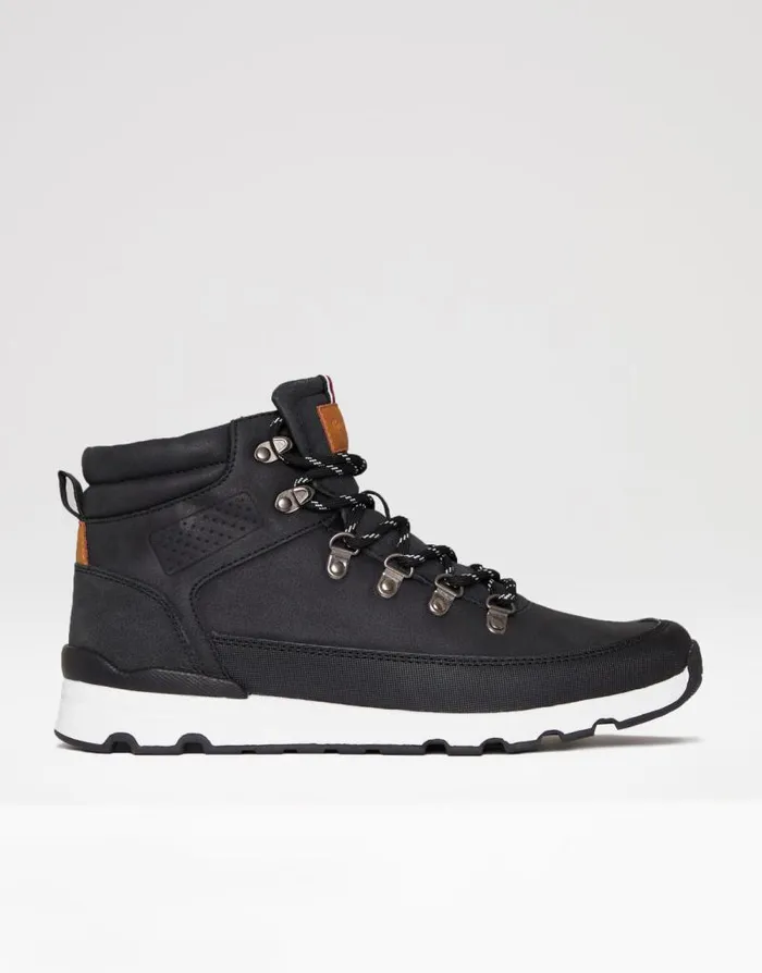 Men Black Essential Hiker Boots Threadbare Boots