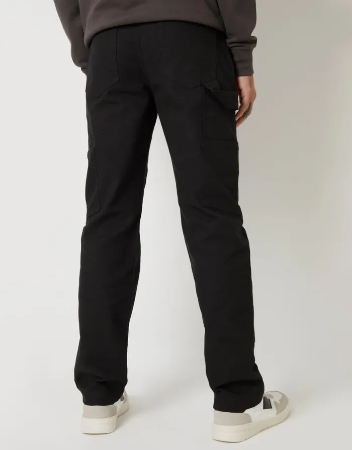 Men Black Straight Leg Chino Cargo Trousers Threadbare Cargo Men Black Straight Leg Chino Cargo Trousers Threadbare Cargo