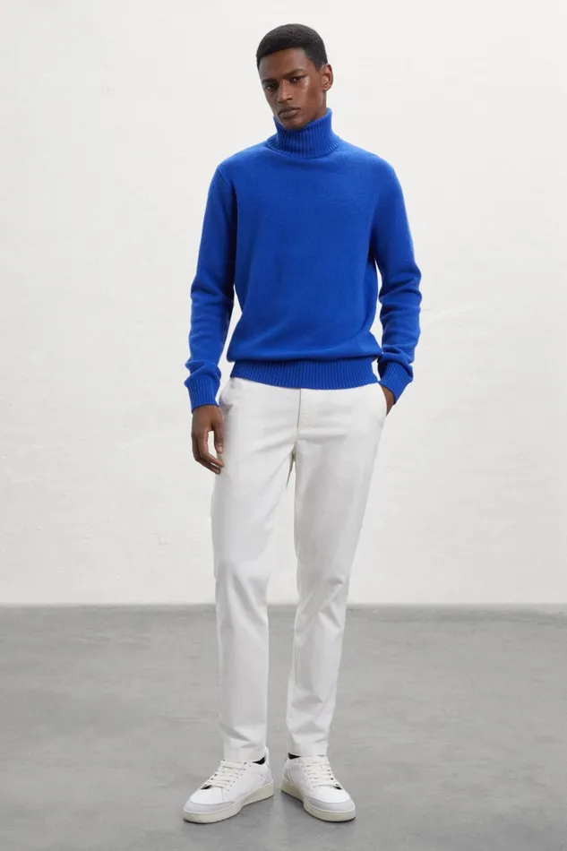 Men Blue Bruna Knitted Jumper Ecoalf Knitwear