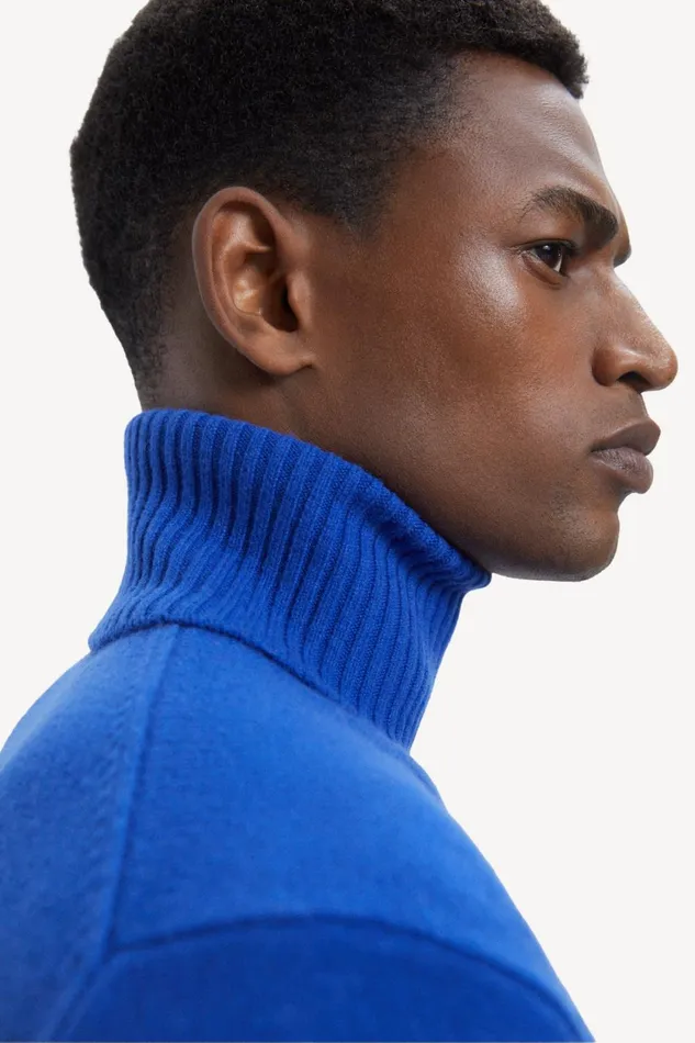 Men Blue Bruna Knitted Jumper Ecoalf Knitwear