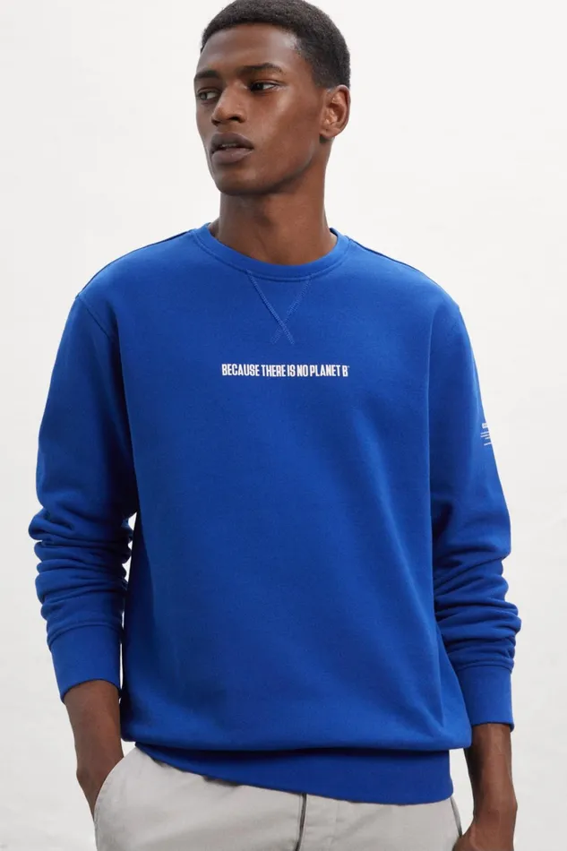 Men Blue Disa Sweatshirt Ecoalf Sweatshirts