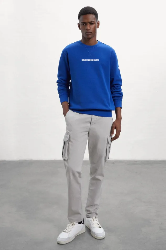 Men Blue Disa Sweatshirt Ecoalf Sweatshirts