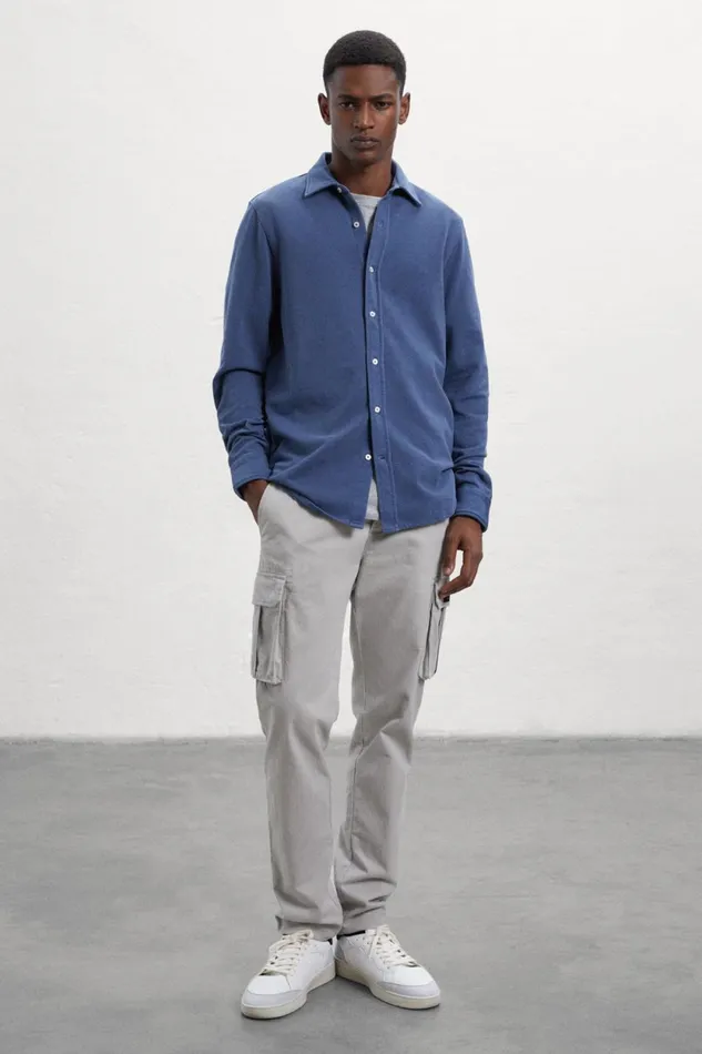 Men Blue Gotham Shirt Ecoalf Shirts