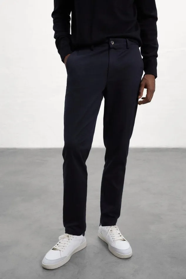 Men Blue Jablillo Trousers Ecoalf Trousers