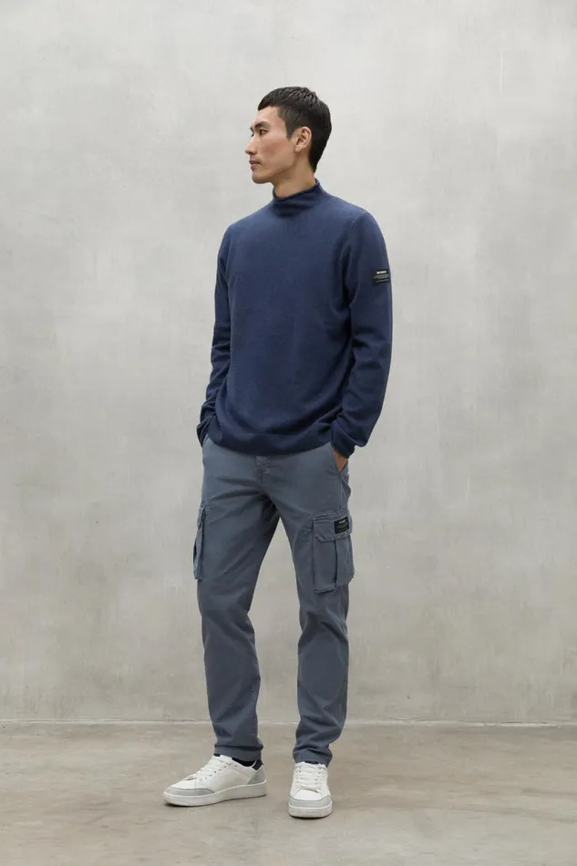 Men Blue Loro Sweater Ecoalf Knitwear