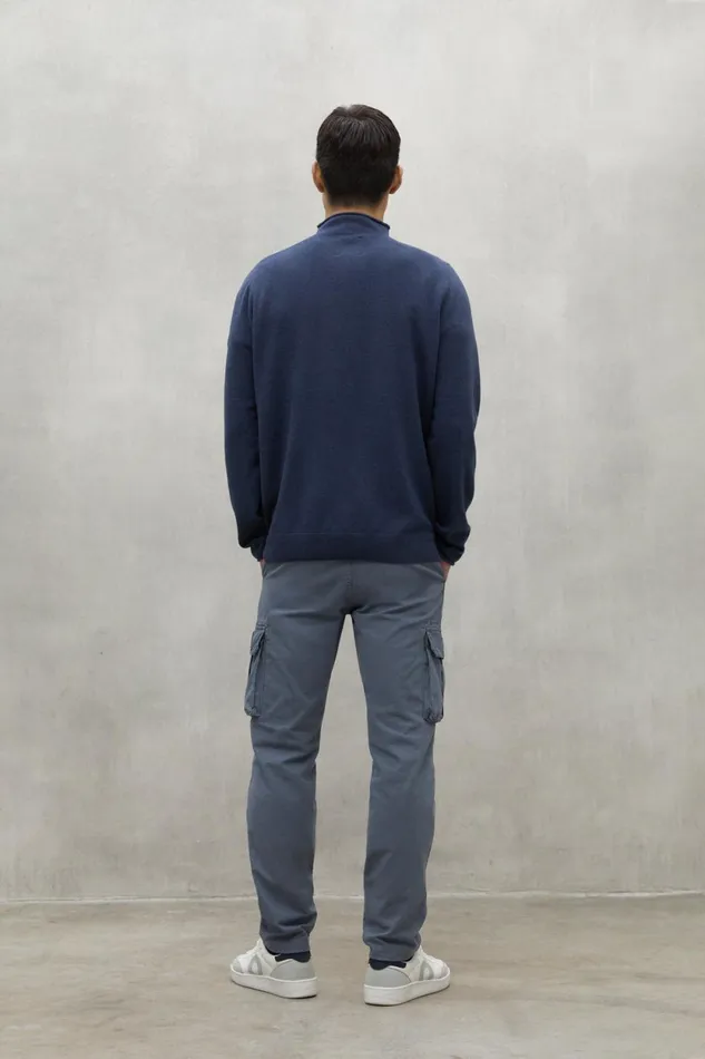 Men Blue Loro Sweater Ecoalf Knitwear