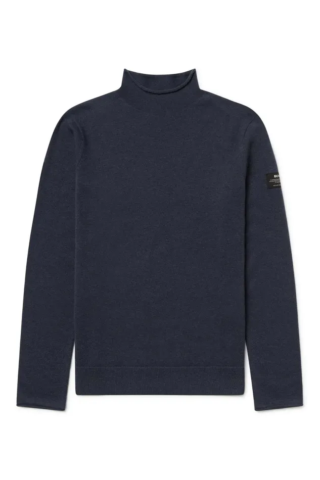 Men Blue Loro Sweater Ecoalf Knitwear