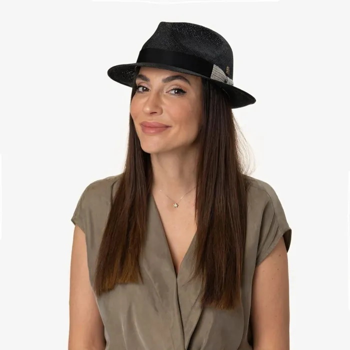Men Bogart Hats Mayser Pablito Sisal Straw Hat Zechbauer Black Men Bogart Hats Mayser Pablito Sisal Straw Hat Zechbauer Black