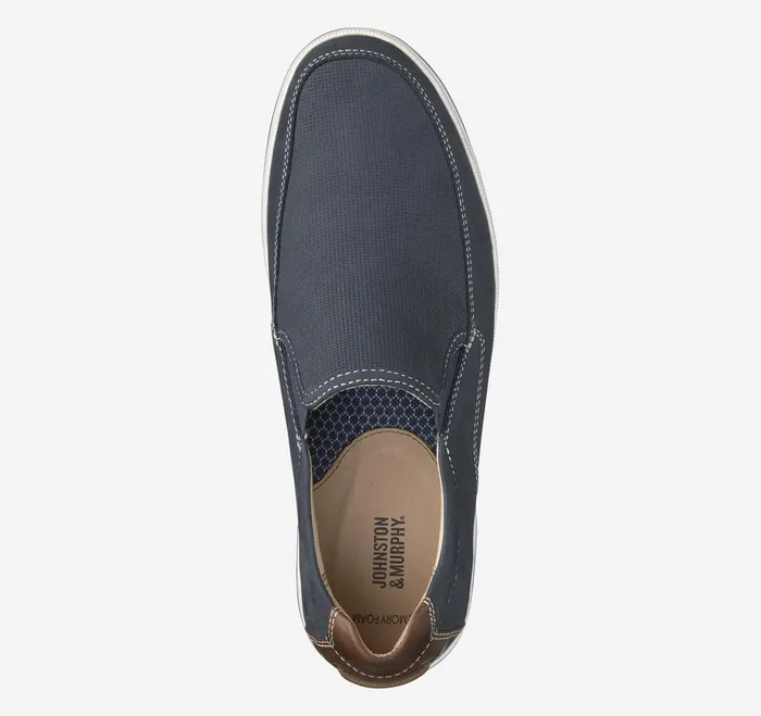 Men Bowling Moc Venetian Navy Embossed Tumbled Nubuck JohnstonandMurphy SlipOns and Loafers Men Bowling Moc Venetian Navy Embossed Tumbled Nubuck JohnstonandMurphy SlipOns and Loafers