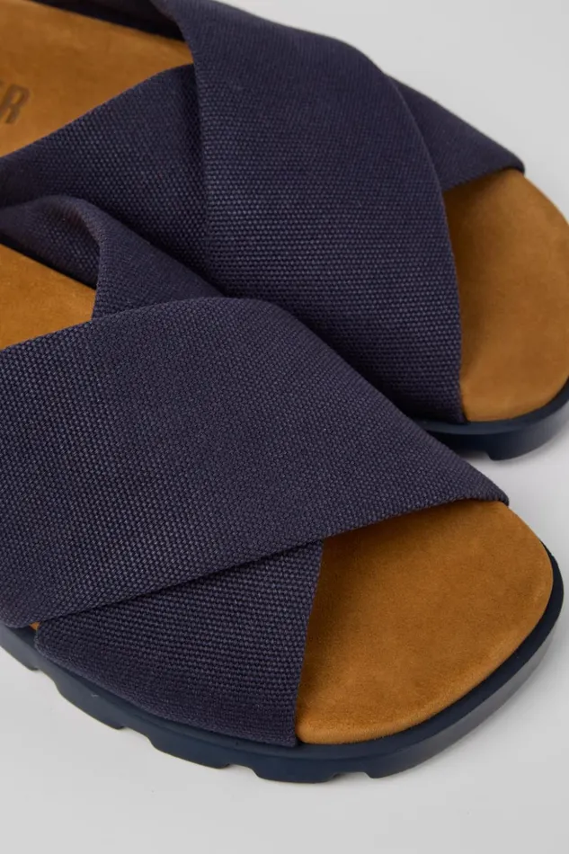 Men Brutus Sandal Blue Recycled Cotton Sandals Camper Sandals