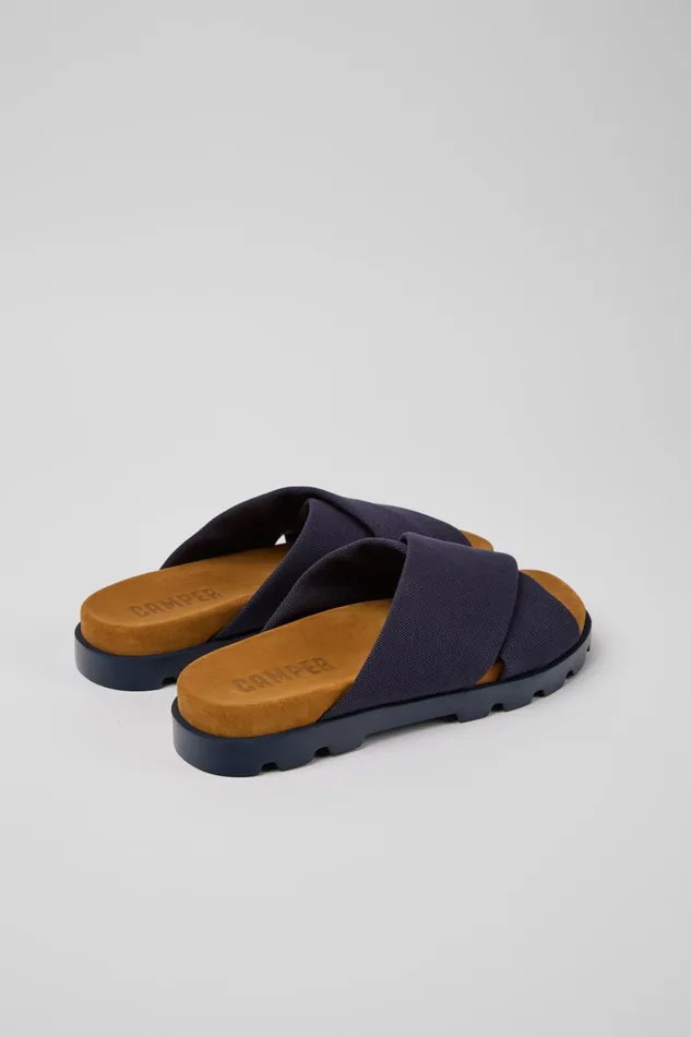 Men Brutus Sandal Blue Recycled Cotton Sandals Camper Sandals Men Brutus Sandal Blue Recycled Cotton Sandals Camper Sandals