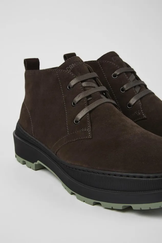 Men Brutus Trek MICHELIN Gray Nubuck Shoes Camper Ankle Boots