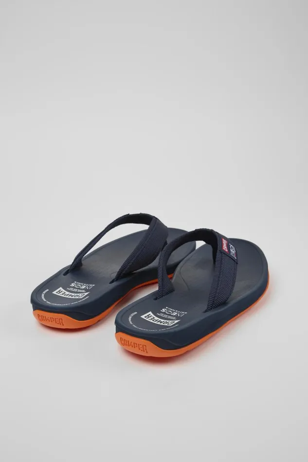 Men Camper X INEOS Britannia Blue Textile FlipFlops Camper Non Leather Shoes Men Camper X INEOS Britannia Blue Textile FlipFlops Camper Non Leather Shoes