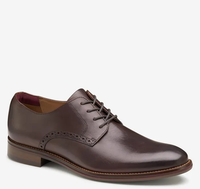 Men Conard 20 Plain Toe Mahogany Full Grain JohnstonandMurphy LaceUps
