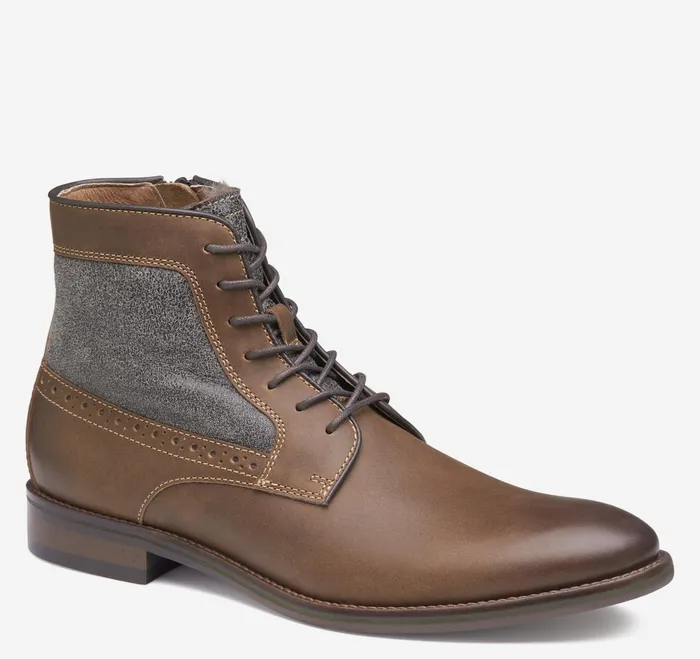 Men Conard 20 Shearling Boot Tan Oiled Leathershearling JohnstonandMurphy Boots