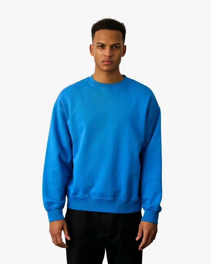 Men Crewneck Sweatshirts Colorful Standard Organic Oversized Crew Ocean Green