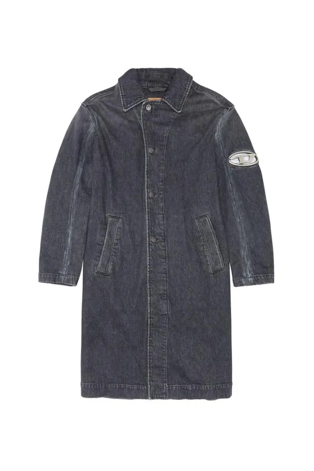 Men DRokuLongFsc1 Blackdark Grey Diesel Outerwear And Jackets
