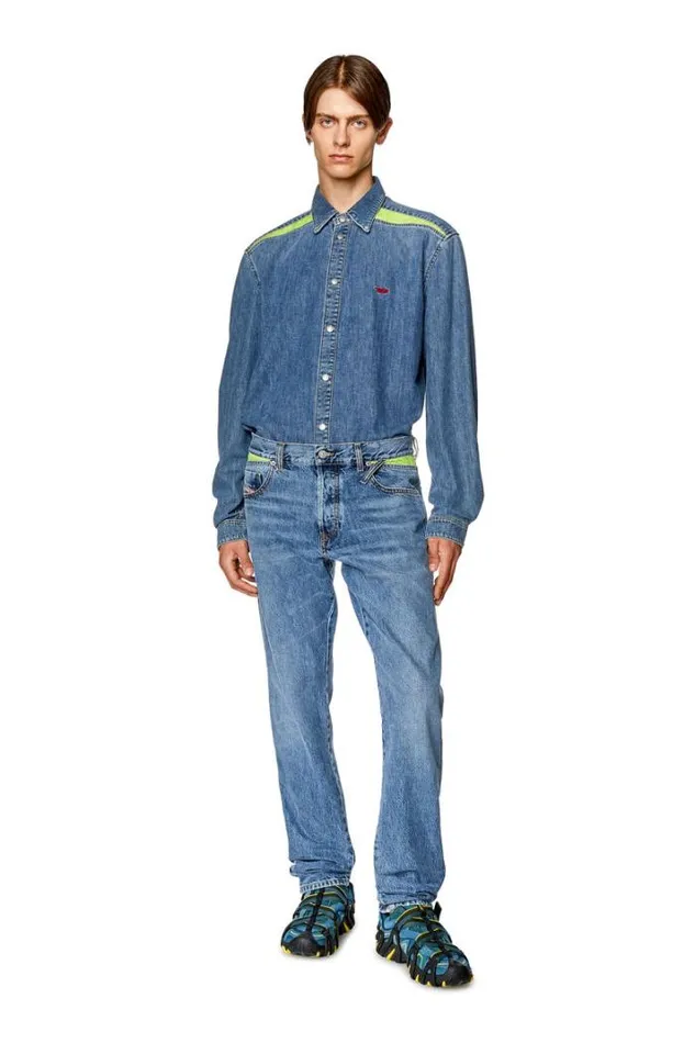 Men DSimplyRsS Medium Blue Diesel Shirts