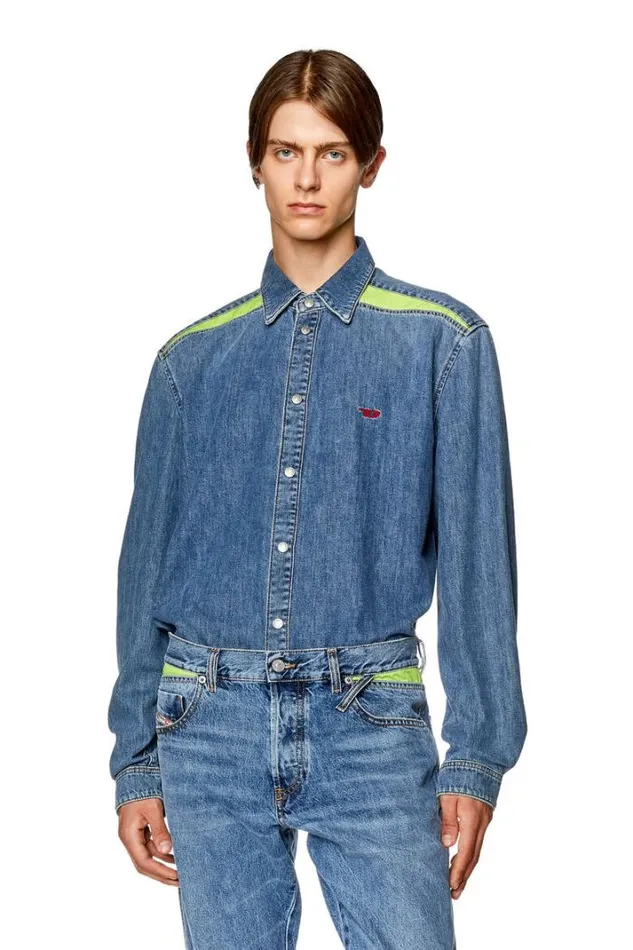 Men DSimplyRsS Medium Blue Diesel Shirts Men DSimplyRsS Medium Blue Diesel Shirts