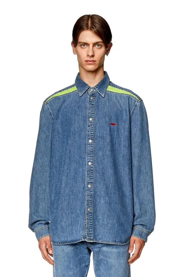 Men DSimplyRsS Medium Blue Diesel Shirts Men DSimplyRsS Medium Blue Diesel Shirts