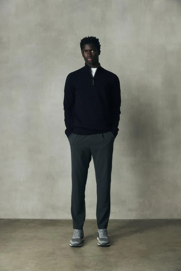 Men Dark Grey Sepik Trousers Ecoalf Trousers