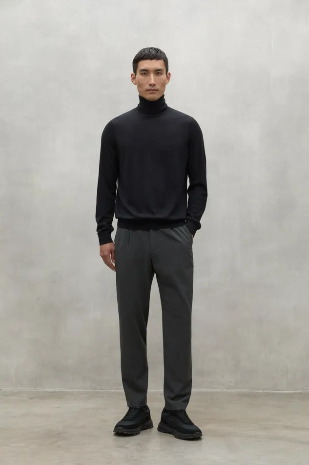 Men Dark Grey Sepik Trousers Ecoalf Trousers