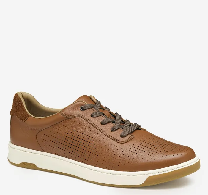 Men Daxton UThroat Tan Full Grain JohnstonandMurphy LaceUps