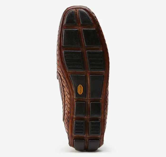 Men Dayton Woven Penny Loafer Brown Italian Calfskin JohnstonandMurphy SlipOns and Loafers Men Dayton Woven Penny Loafer Brown Italian Calfskin JohnstonandMurphy SlipOns and Loafers