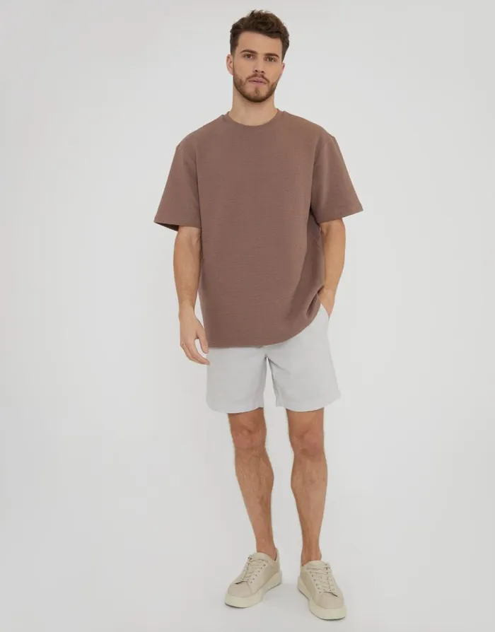 Men Deep Taupe Relaxed Fit Textured TShirt Threadbare TShirts Men Deep Taupe Relaxed Fit Textured TShirt Threadbare TShirts