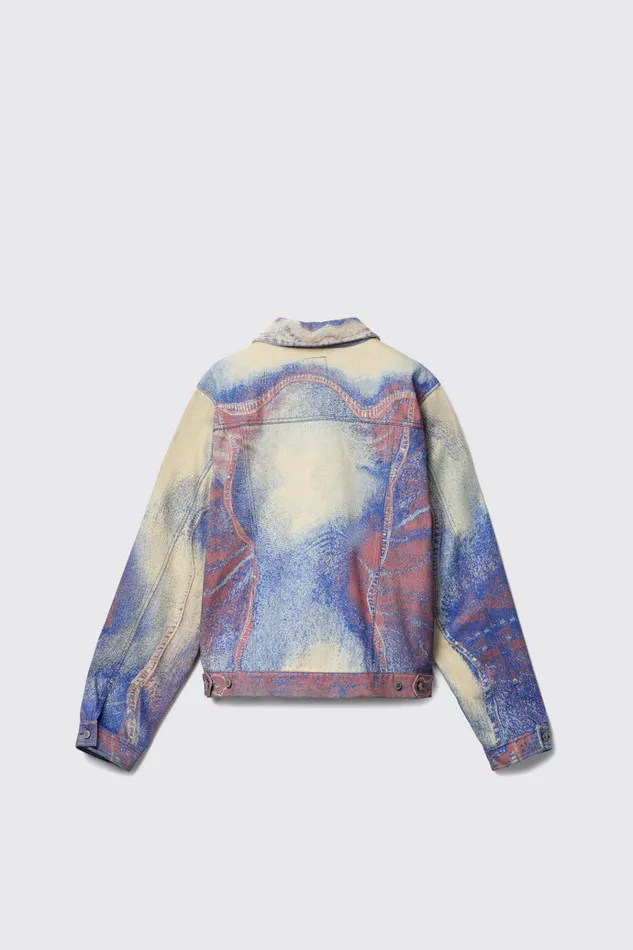 Men Denim Jacket BlueBeigeRed Denim Jacket Camper Denim Men Denim Jacket BlueBeigeRed Denim Jacket Camper Denim