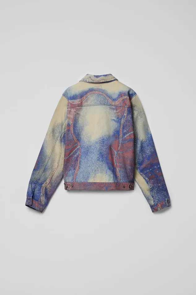 Men Denim Jacket BlueBeigeRed Denim Jacket Camper Denim Men Denim Jacket BlueBeigeRed Denim Jacket Camper Denim