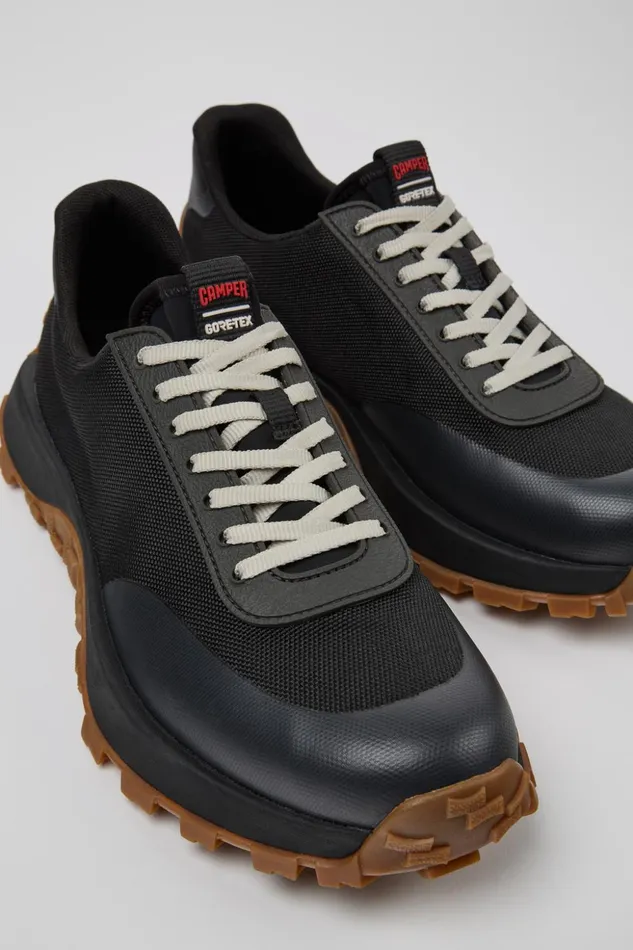 Men Drift Trail VIBRAM GORETEX Black Recycled PET Sneakers Camper Sneakers
