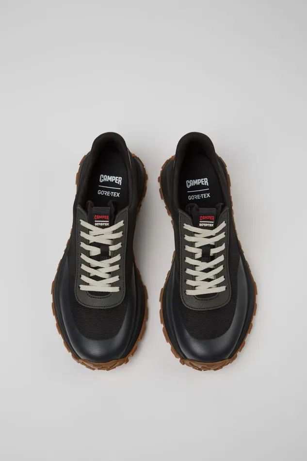 Men Drift Trail VIBRAM GORETEX Black Recycled PET Sneakers Camper Sneakers