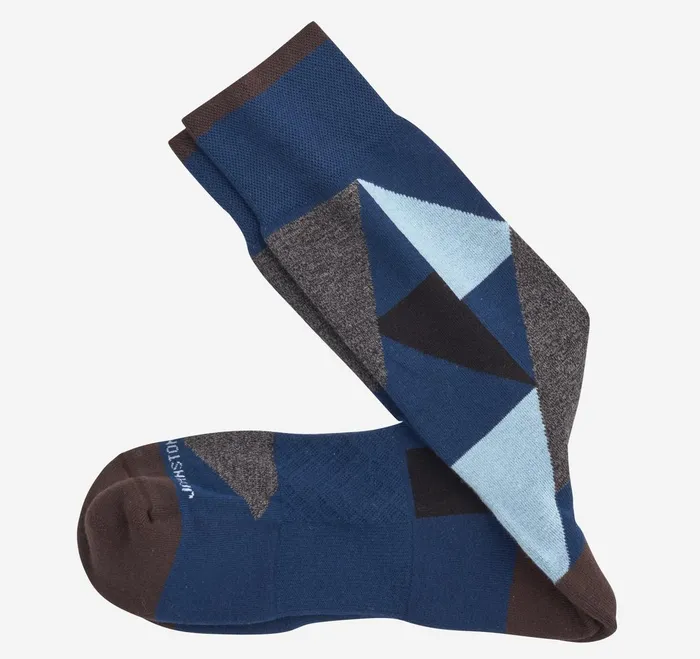 Men First In Comfort Socks Blue Multi JohnstonandMurphy Socks