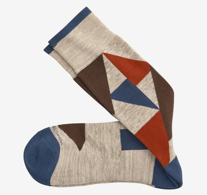 Men First In Comfort Socks Khaki Multi JohnstonandMurphy Socks