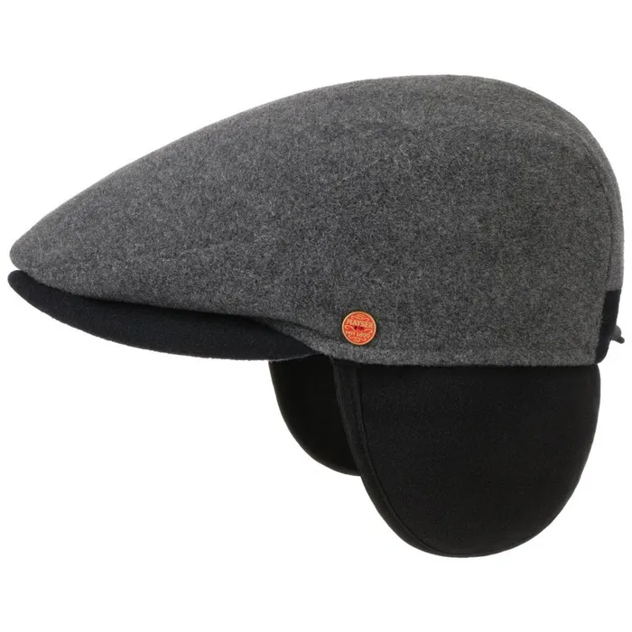 Men Flat Caps Mayser Felix Ear Warmer Flat Cap Anthracite Men Flat Caps Mayser Felix Ear Warmer Flat Cap Anthracite