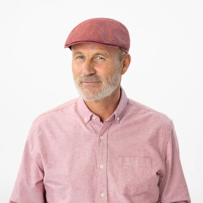 Men Flat Caps Mayser Matteo Stripes Linen Flat Cap Red Men Flat Caps Mayser Matteo Stripes Linen Flat Cap Red