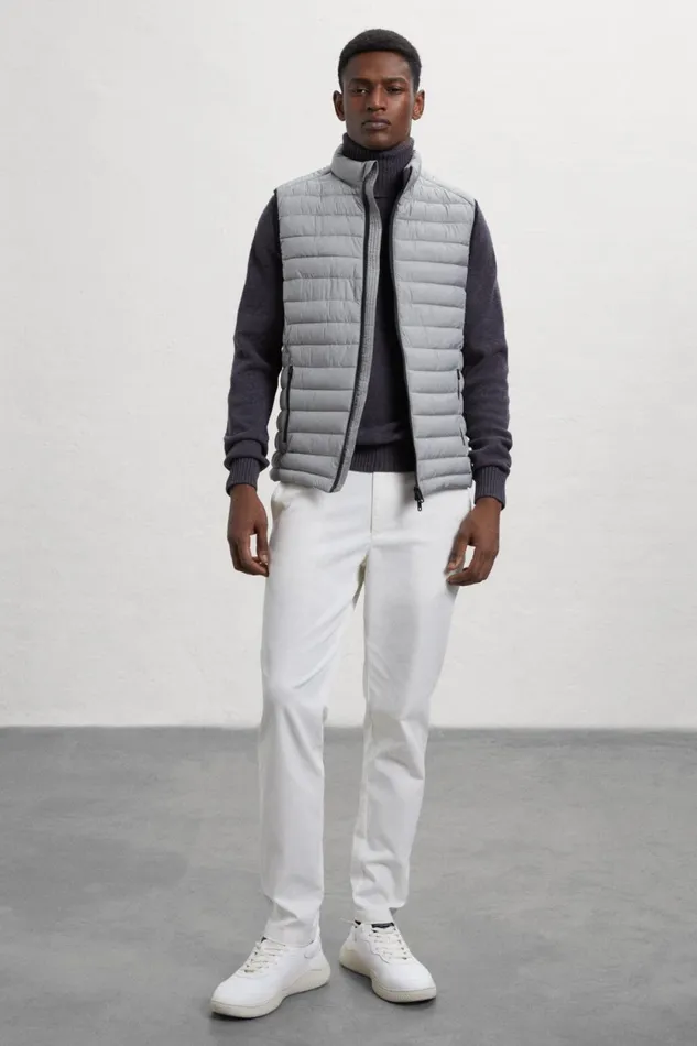 Men Grey Cardiff Vest Ecoalf Vests