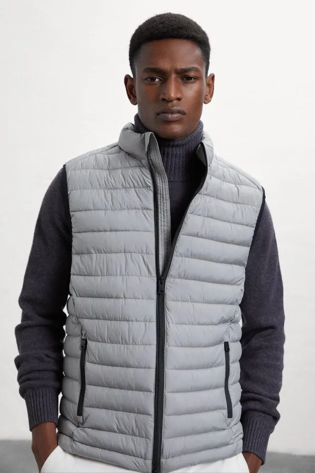 Men Grey Cardiff Vest Ecoalf Vests