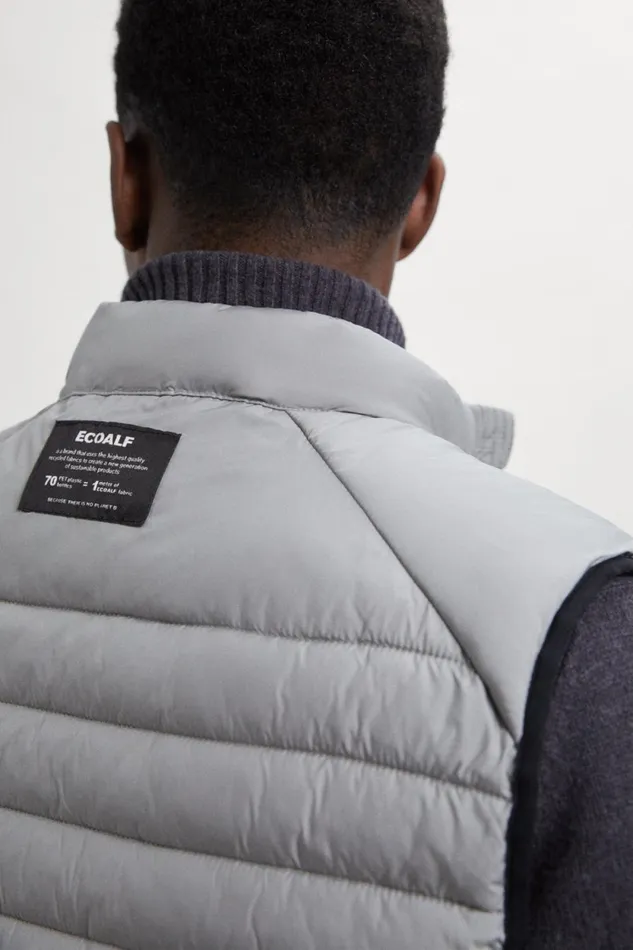 Men Grey Cardiff Vest Ecoalf Vests