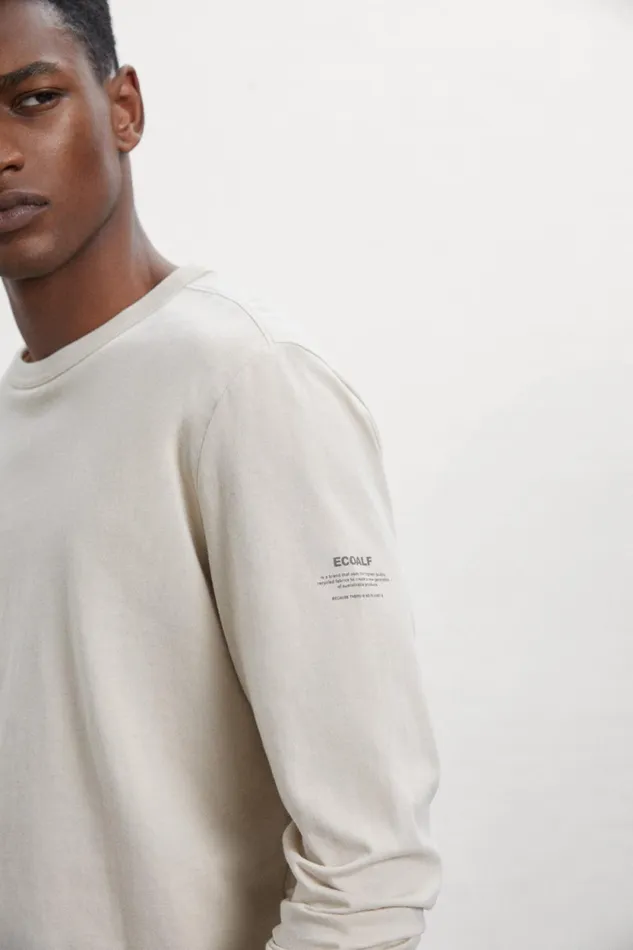 Men Grey Nabil LongSleeved TShirt Ecoalf TShirts