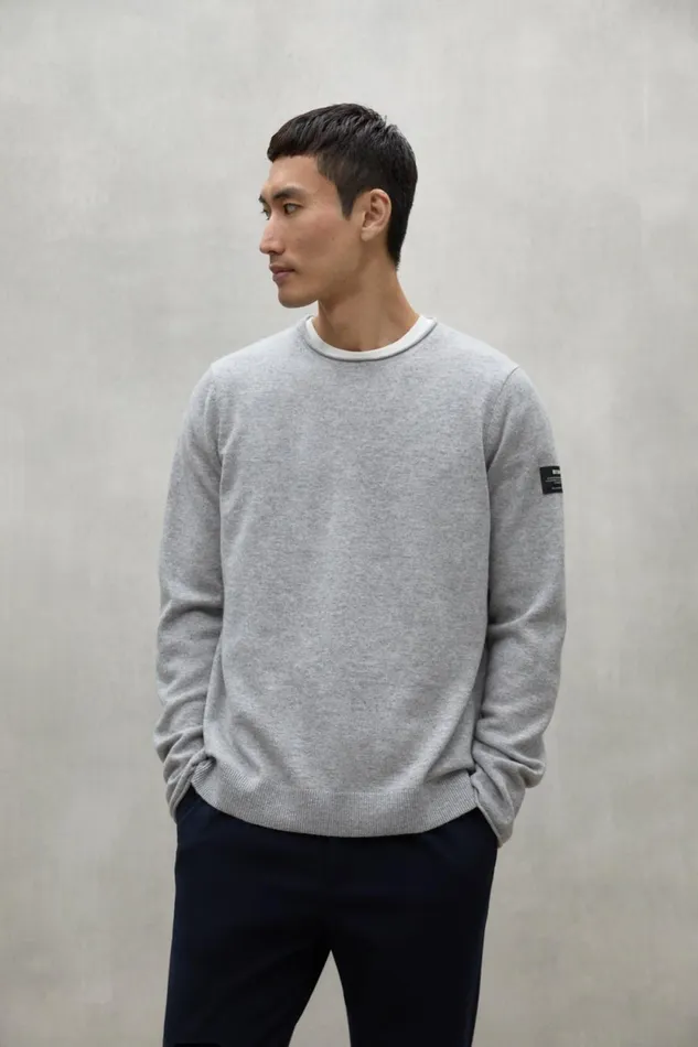 Men Grey Yulan Sweater Ecoalf Knitwear
