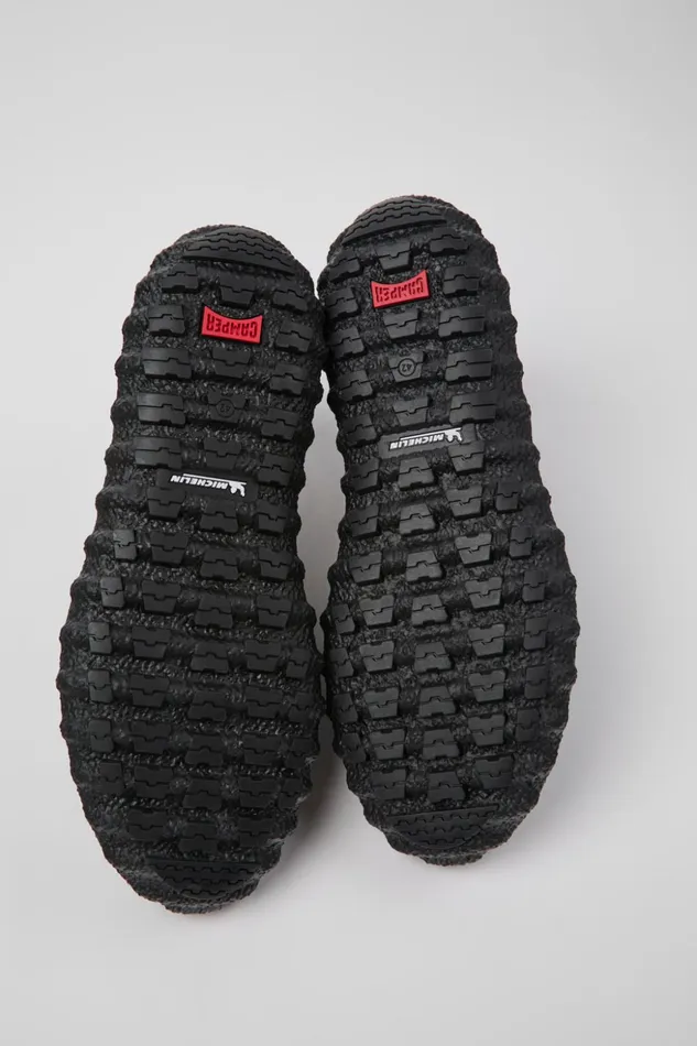 Men Ground MICHELIN Black Textile And Leather Shoes Camper Ankle Boots Men Ground MICHELIN Black Textile And Leather Shoes Camper Ankle Boots