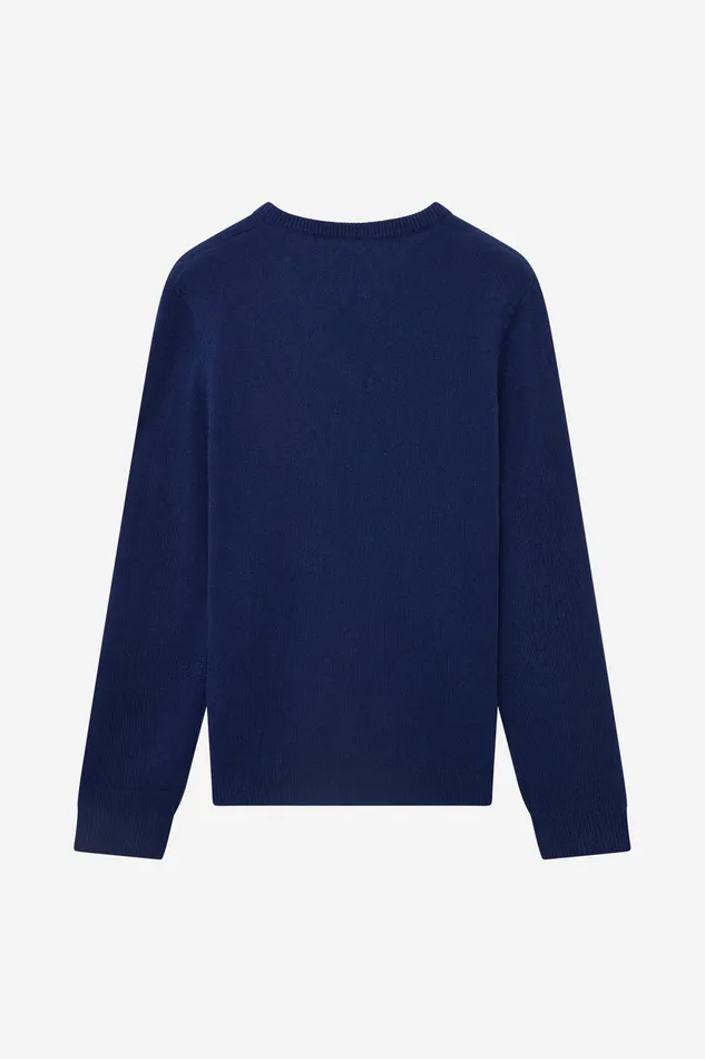 Men Hugo Cashmere Jumper Blue Ecoalf Knitwear