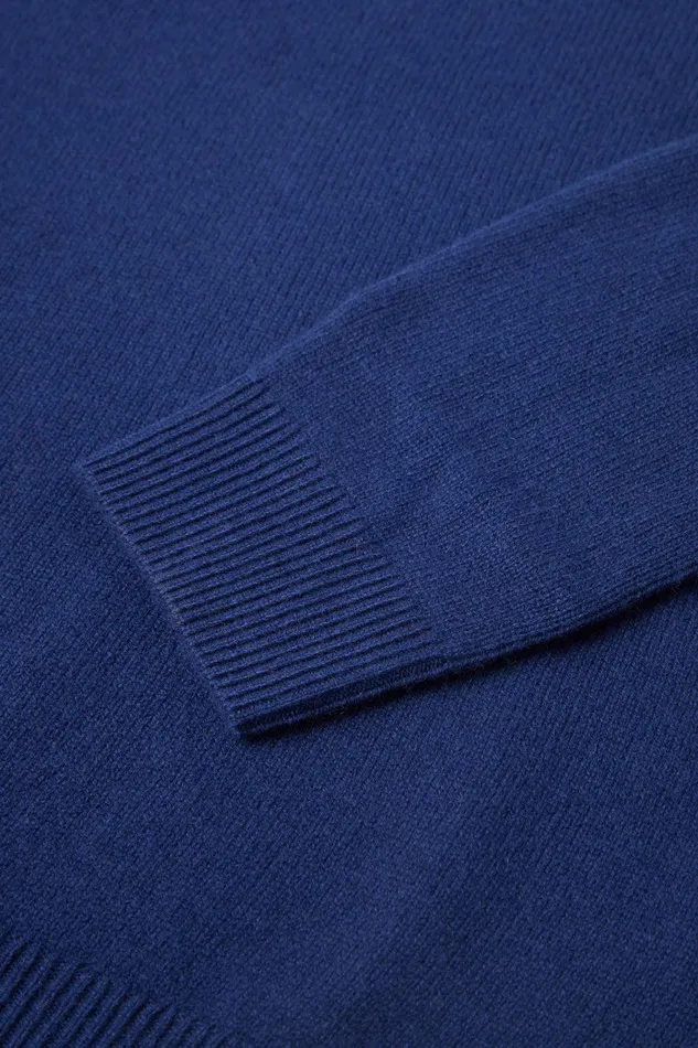 Men Hugo Cashmere Jumper Blue Ecoalf Knitwear