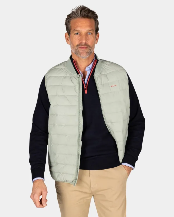 Men Jackets NZA New Zealand Auckland Quilted Light Green Bodywarmer 8211 Dusty Army Men Jackets NZA New Zealand Auckland Quilted Light Green Bodywarmer 8211 Dusty Army