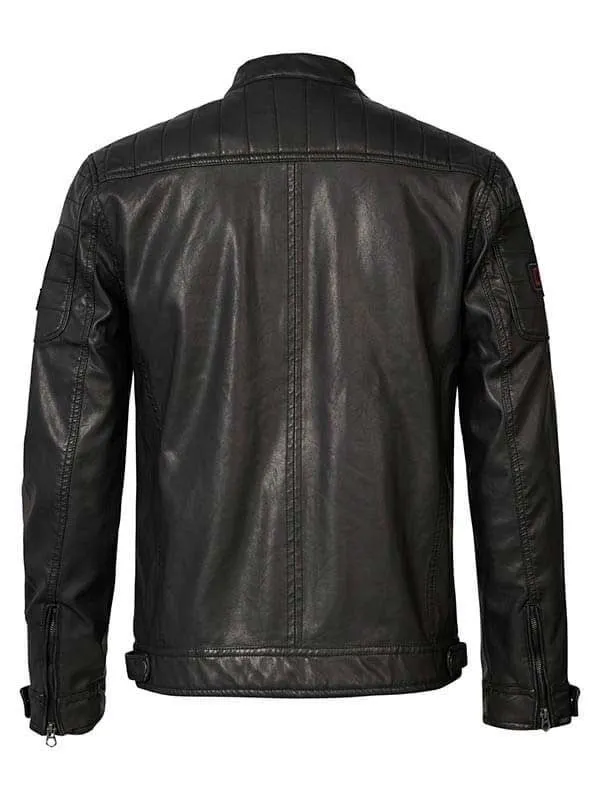 Men Jackets Petrol Industries Biker Jacket Raven Grey